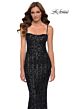 La Femme 29713 Strappy Back Sequin Dress