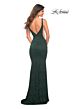 La Femme 29732 Illusion Side Plunging Neck Dress