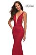 La Femme 29732 Illusion Side Plunging Neck Dress