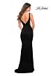 La Femme 29732 Illusion Side Plunging Neck Dress