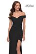 La Femme 29756 Off-The-Shoulder Ruched Dress