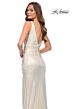 La Femme 29759 V-Back Ruffle Ruched Bodice Dress