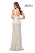 La Femme 29759 V-Back Ruffle Ruched Bodice Dress