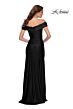 La Femme 29781 High Slit Off The Shoulder Dress