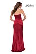 La Femme 29807 High Slit Strapless Satin Dress