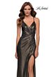 La Femme 29836 Strappy Back High Slit Dress