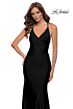 La Femme 29848 Surplice Bodice Lace-Up Dress