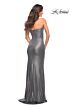 La Femme 29855 Strapless Sweetheart Neck Draped Dress