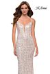 La Femme 29872 Strappy Back Sequin Dress