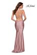 La Femme 29873 Ruched Bodice Slight Scoop Neckline Dress