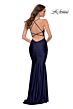La Femme 29873 Ruched Bodice Slight Scoop Neckline Dress