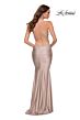 La Femme 29873 Ruched Bodice Slight Scoop Neckline Dress