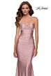 La Femme 29873 Ruched Bodice Slight Scoop Neckline Dress