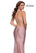 La Femme 29873 Ruched Bodice Slight Scoop Neckline Dress