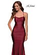 La Femme 29873 Ruched Bodice Slight Scoop Neckline Dress