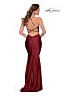 La Femme 29873 Ruched Bodice Slight Scoop Neckline Dress