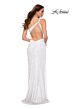 La Femme 29962 One-Shoulder Sequin Ruched Dress