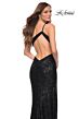 La Femme 29962 One-Shoulder Sequin Ruched Dress