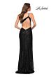 La Femme 29962 One-Shoulder Sequin Ruched Dress