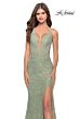 La Femme 29977 Sleeveless Lace Cutout Back Dress