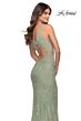 La Femme 29977 Sleeveless Lace Cutout Back Dress
