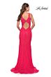 La Femme 29978 Cutout Back High Slit Dress