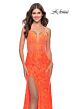 La Femme 29987 Strappy Back High Slit Dress