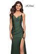 La Femme 30095 High Slit Spaghetti Strap Dress