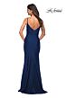 La Femme 30095 High Slit Spaghetti Strap Dress