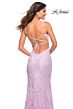 La Femme 30171 Stretch Lace Rhinestone Detail Dress