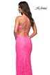 La Femme 30171 Stretch Lace Rhinestone Detail Dress