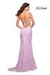 La Femme 30171 Stretch Lace Rhinestone Detail Dress