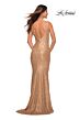 La Femme 30187 Stretch Sequin Sweetheart Neckline Low V-Back Dress