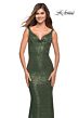 La Femme 30187 Stretch Sequin Sweetheart Neckline Low V-Back Dress