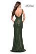 La Femme 30187 Stretch Sequin Sweetheart Neckline Low V-Back Dress
