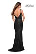 La Femme 30187 Stretch Sequin Sweetheart Neckline Low V-Back Dress