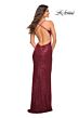 La Femme 30287 Sequin V-Neckline Crisscross Back Dress