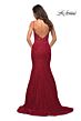 La Femme 30320 Plunging Neckline Trumpet Silhouette Dress