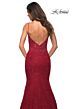 La Femme 30320 Plunging Neckline Trumpet Silhouette Dress