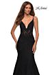 La Femme 30320 Plunging Neckline Trumpet Silhouette Dress