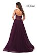 La Femme 30334 Ruched Illusion Corset High Slit Dress