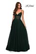 La Femme 30334 Ruched Illusion Corset High Slit Dress