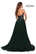 La Femme 30334 Ruched Illusion Corset High Slit Dress
