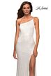 La Femme 30391 One-Shoulder Sequin Column Dress