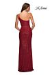 La Femme 30391 One-Shoulder Sequin Column Dress