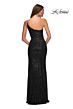 La Femme 30391 One-Shoulder Sequin Column Dress