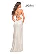 La Femme 30392 Fitted Sequin Lace-Up Back Dress