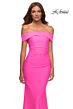 La Femme 30421 Off-The-Shoulder Stretch Jersey Dress
