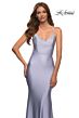 La Femme 30432 Strappy Lace-Up Rhinestone Embellished Jersey Dress