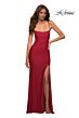 La Femme 30436 Scoop Neckline High Slit Dress